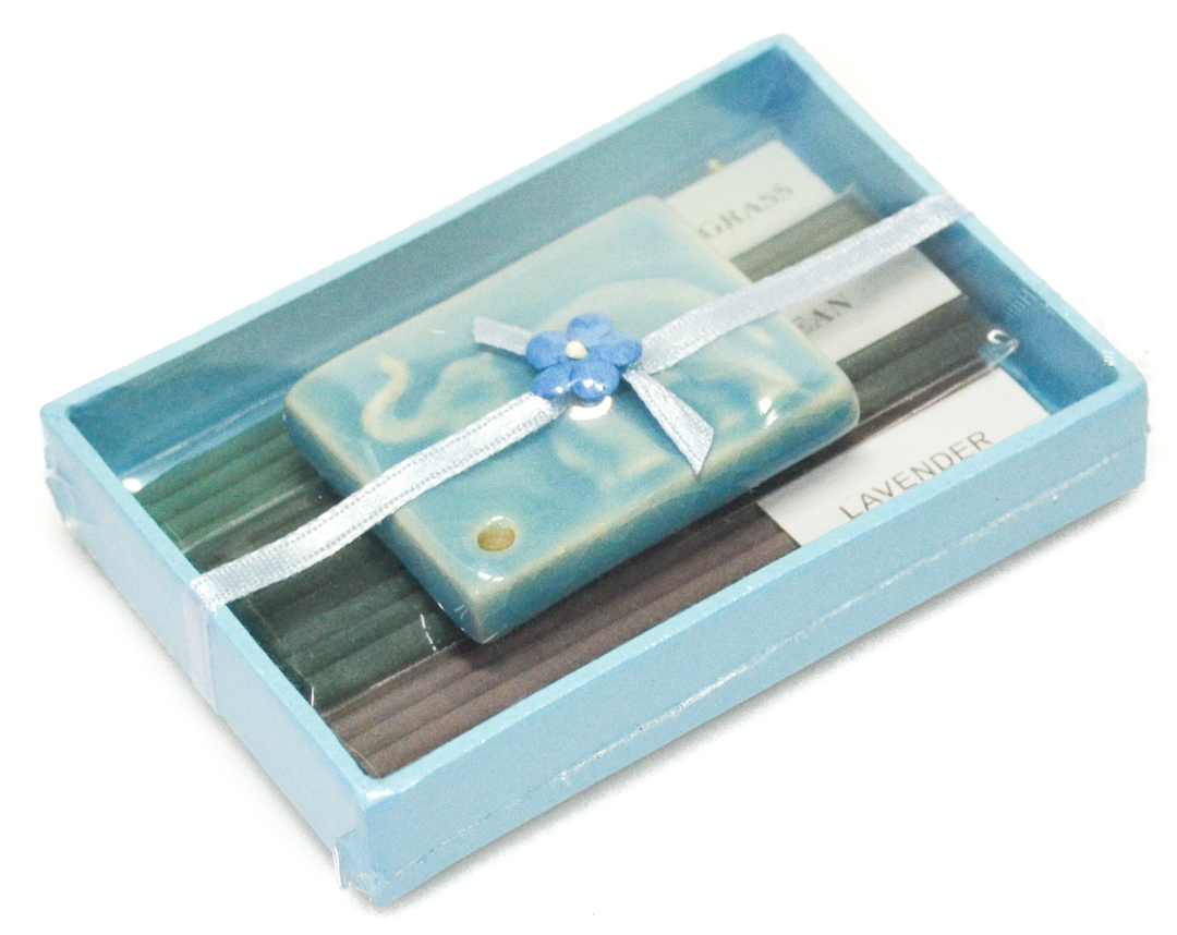Image of Incense stick and holder in tiny box