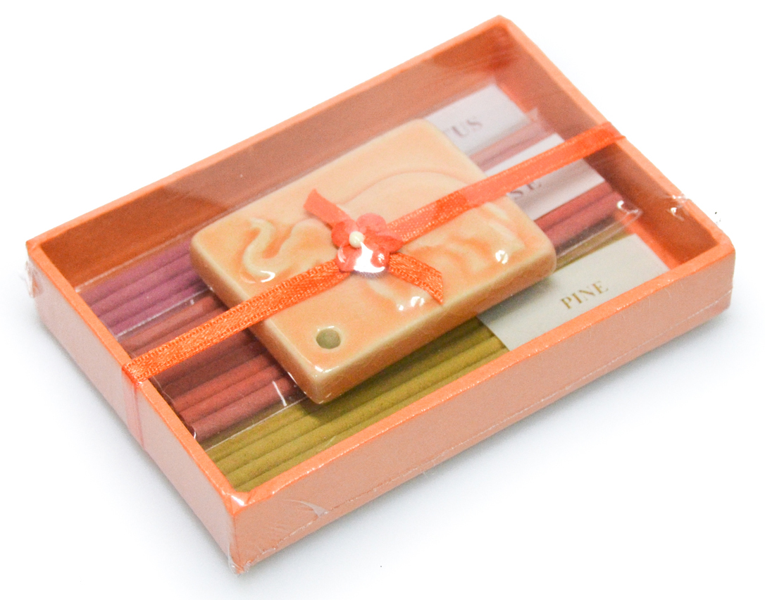 Image of Incense stick and holder in tiny box