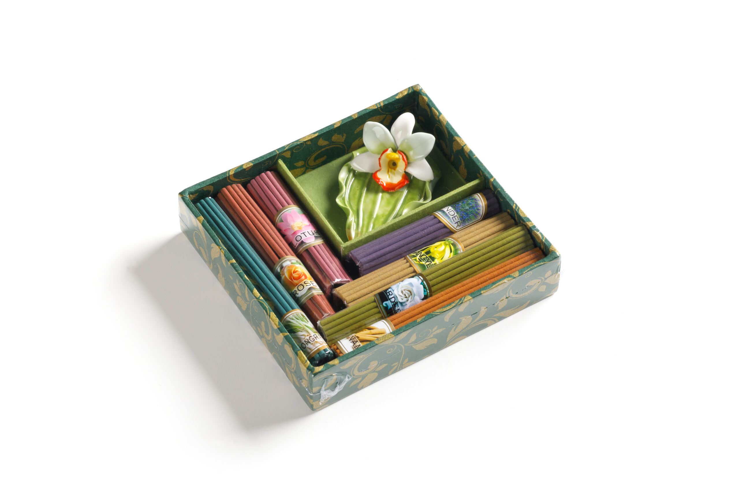 Image of Incense sticks 7 scents & flower holder