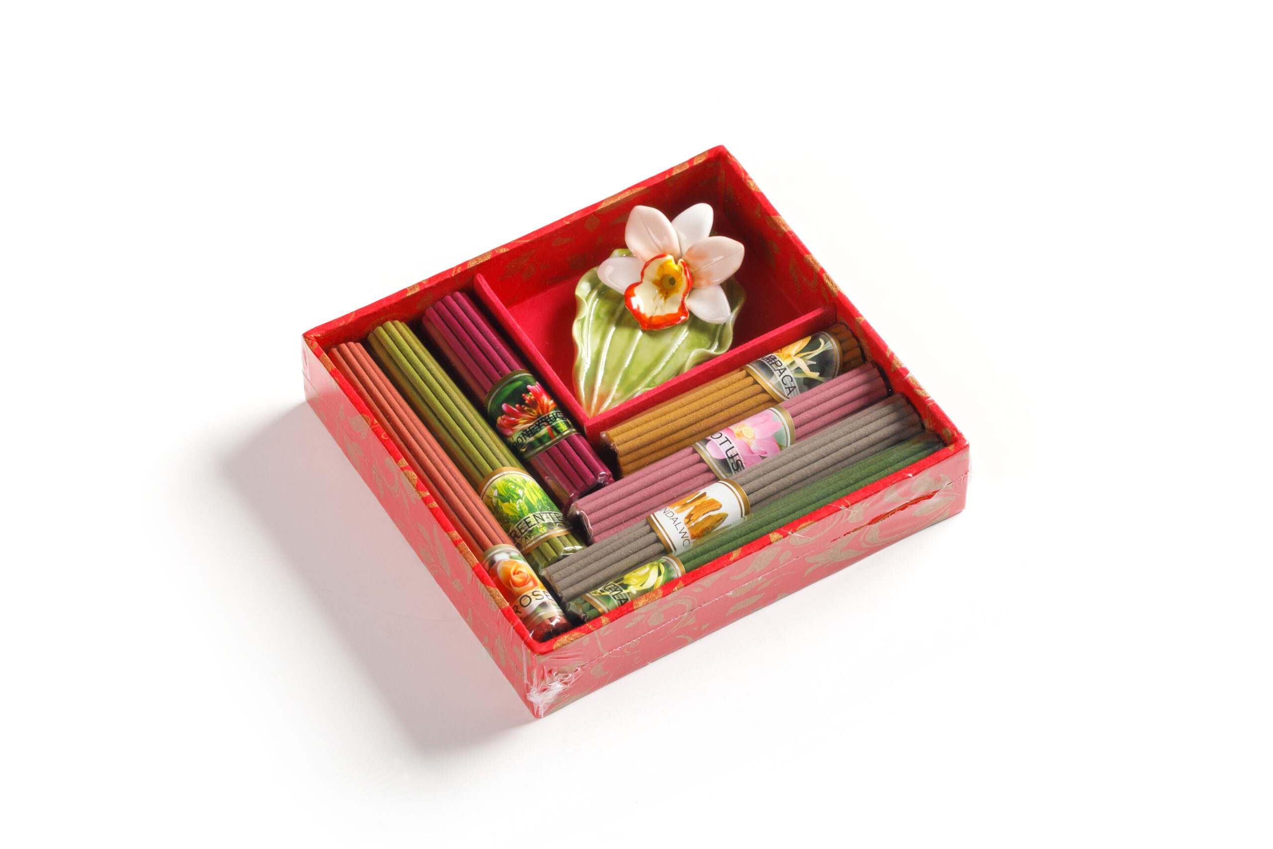 Image of Incense sticks 7 scents & flower holder